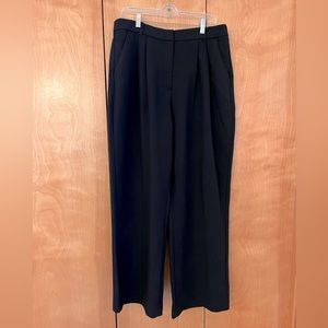 Abercrombie and Fitch black pleated trousers 14